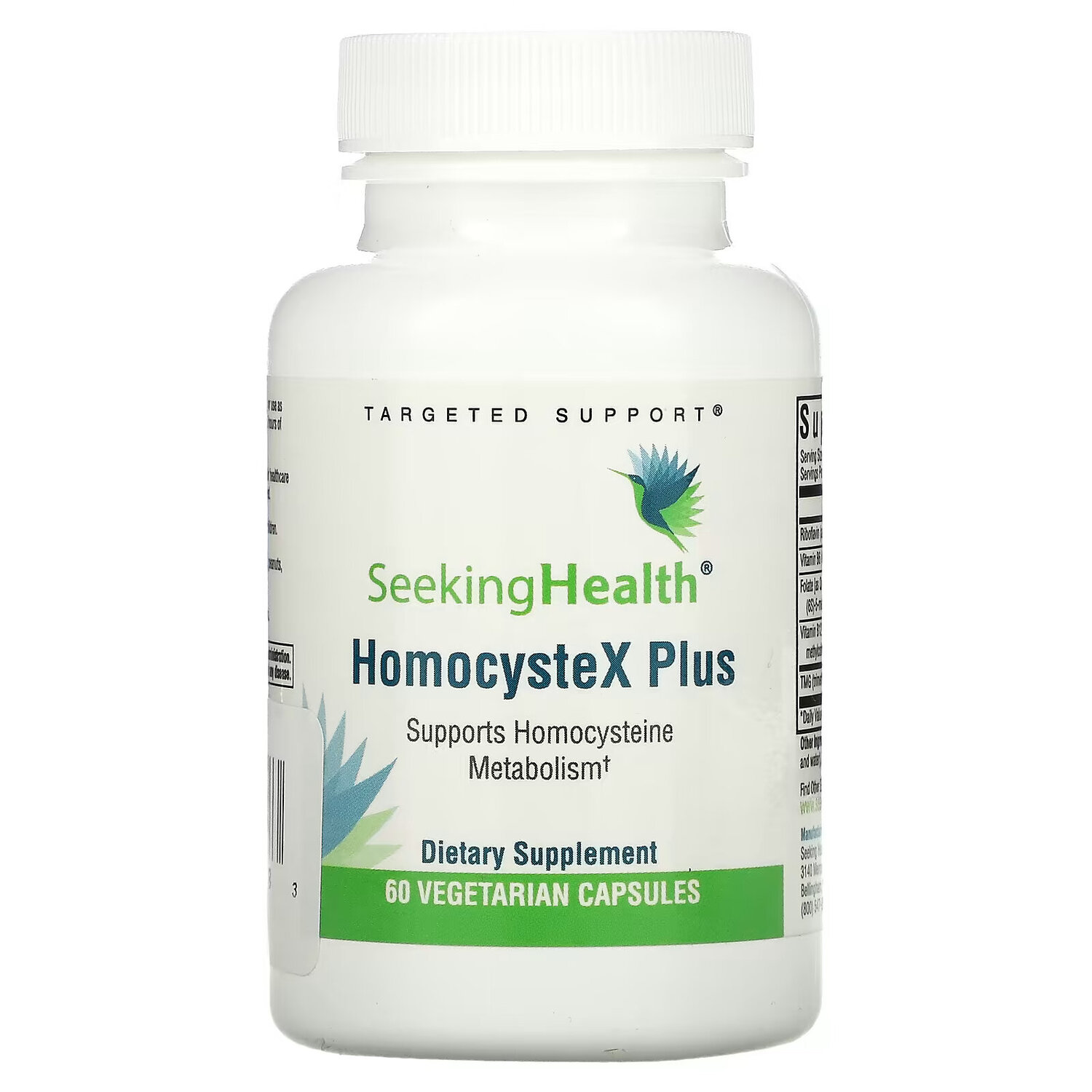 

Seeking Health, HomocysteX Plus, 60 вегетарианских капсул