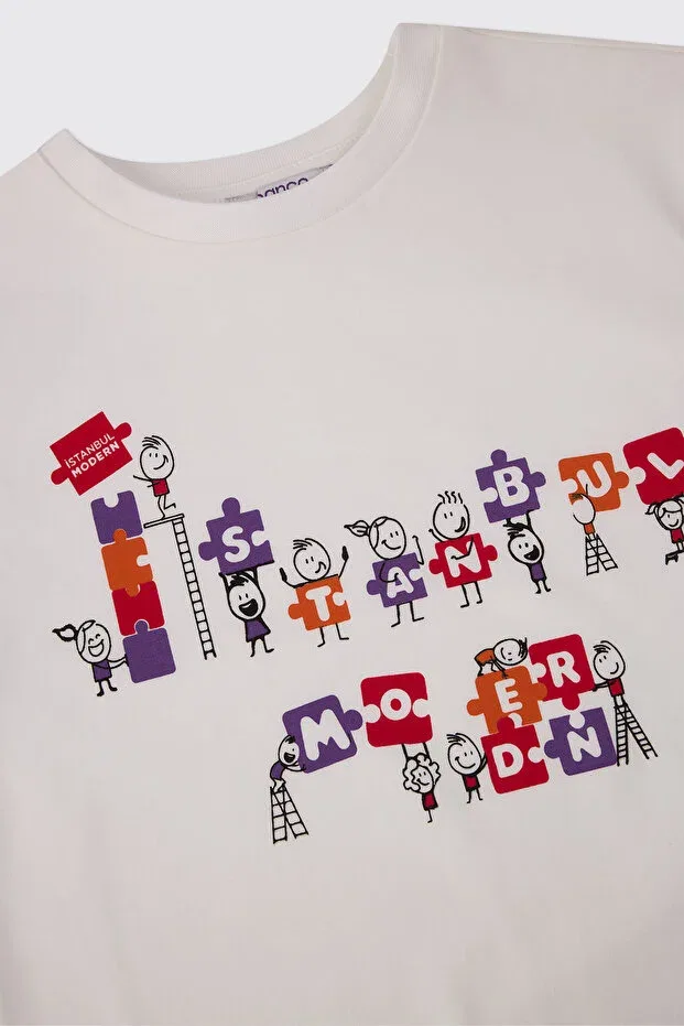 Детская футболка с принтом Unisex baby ecru Panço, Ecru — фото 3
