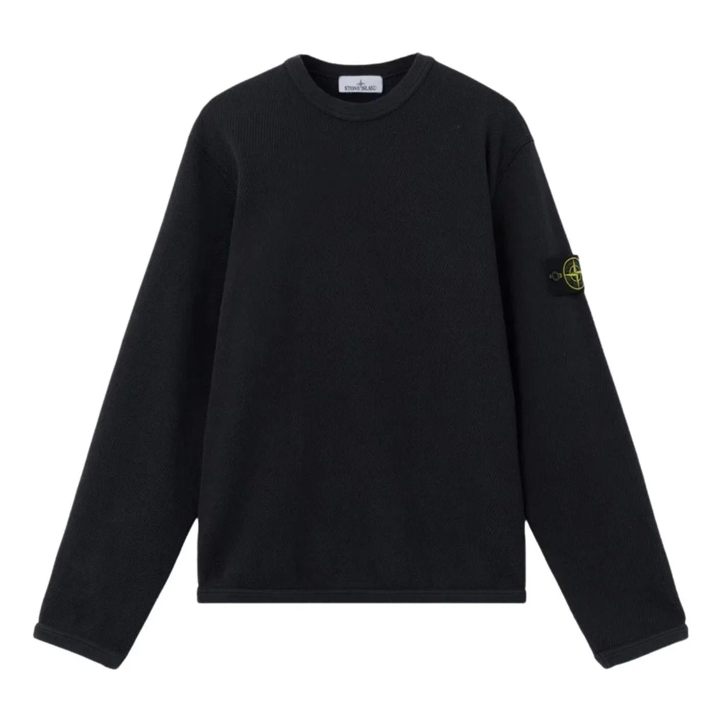 Мужской свитшот с эластичными манжетами Stone Island, черный
