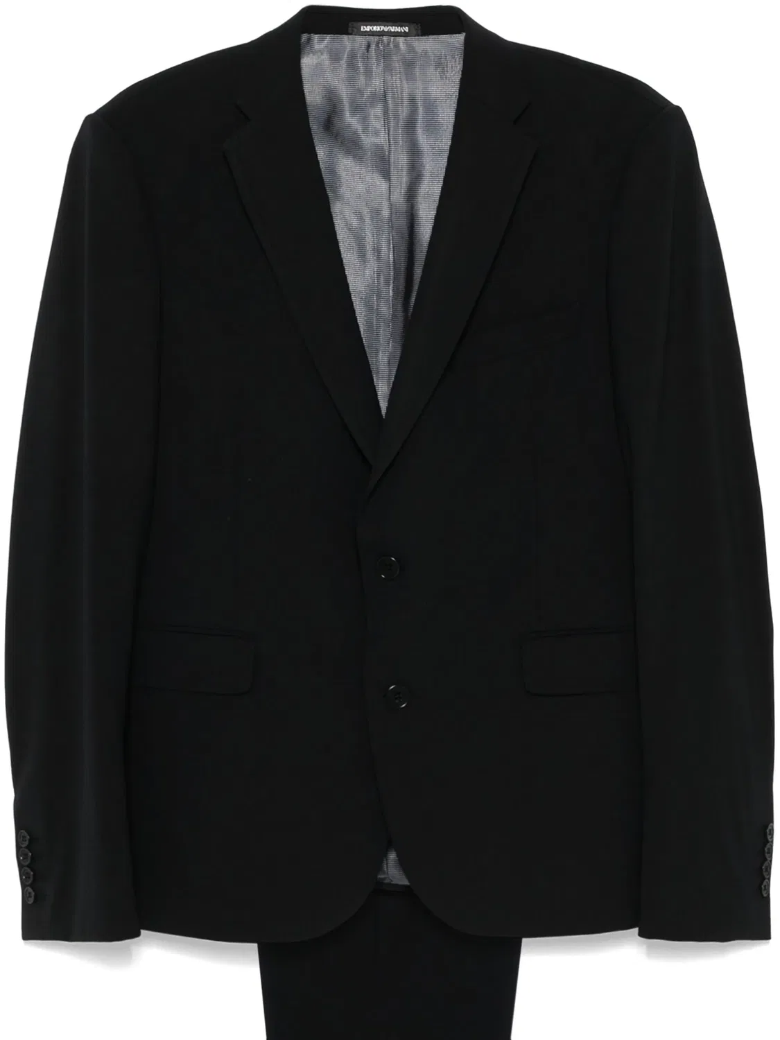 Костюм однобортный синего цвета Emporio Armani, синий