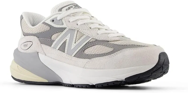 Детские кроссовки для девочек с водонепроницаемым верхом 990 V6 New Balance, Reflection/Marblehead/White — фото 3