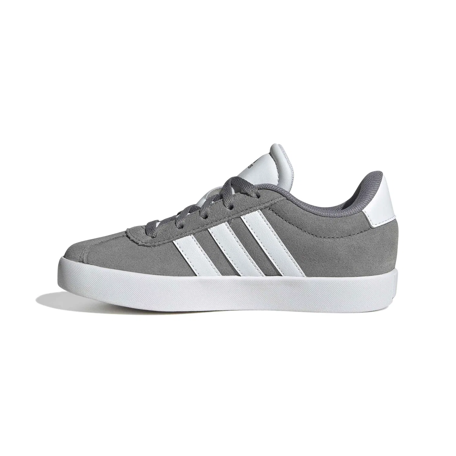 Детские кроссовки для мальчиков с липучкой Vl Court 3.0 Kids Adidas, Grey Three Cloud White Grey Two
