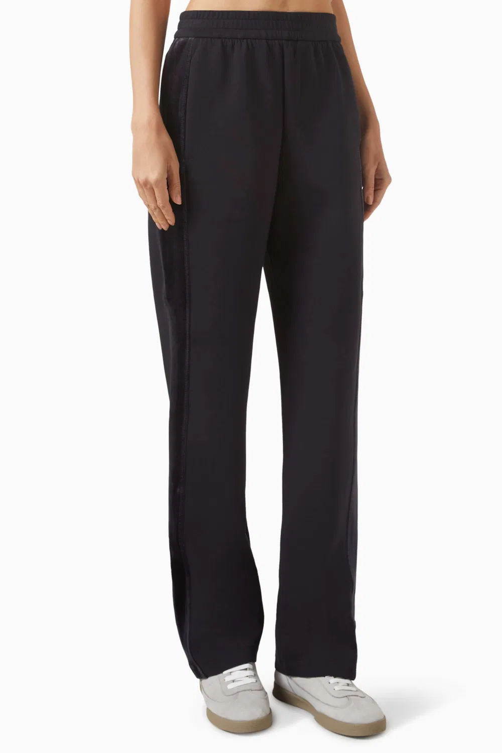 Брюки с велюровыми вставками Emporio Armani, синий