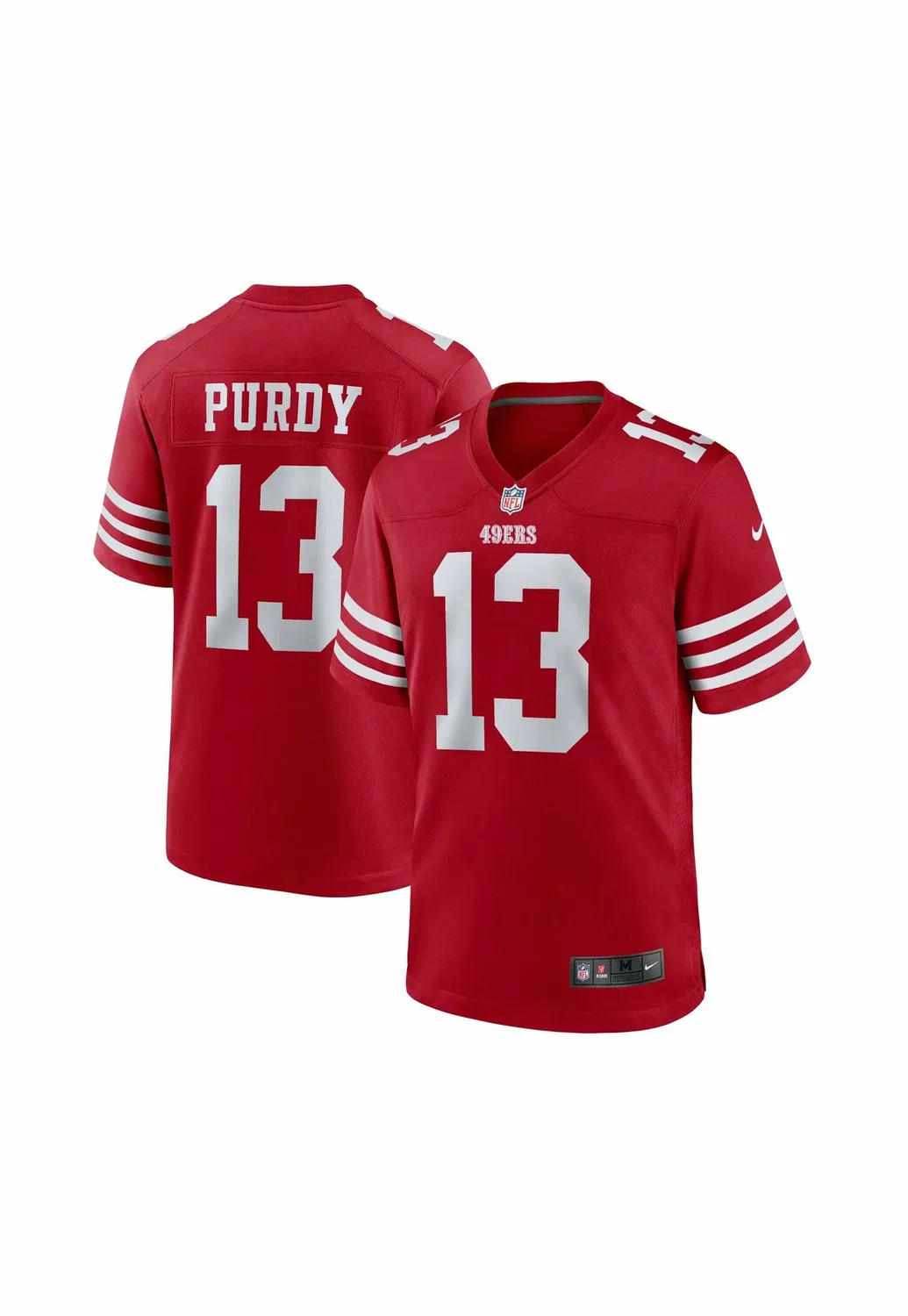 Игровая майка команды San Francisco 49ers №13 Брока Перди - футбольная майка Nike Performance, Red — фото 3