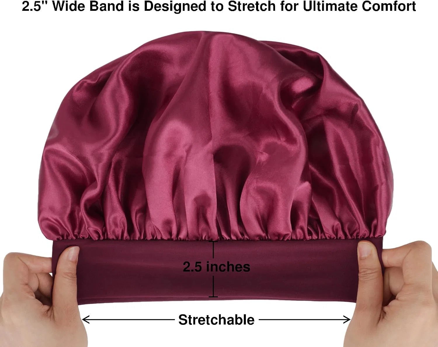 Шапочка для душа Satin Bonnet, Aiphamy, burgundy — фото 4