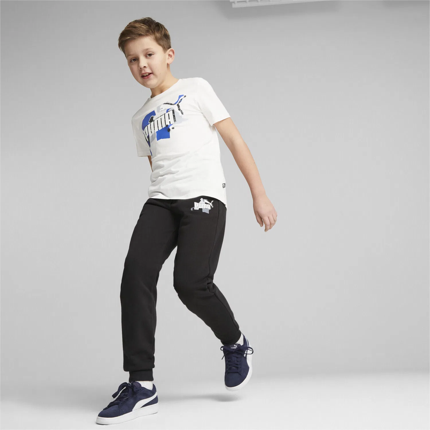 Детские спортивные штаны с принтом Essentials+ Street Art Puma, Schwarz — фото 4