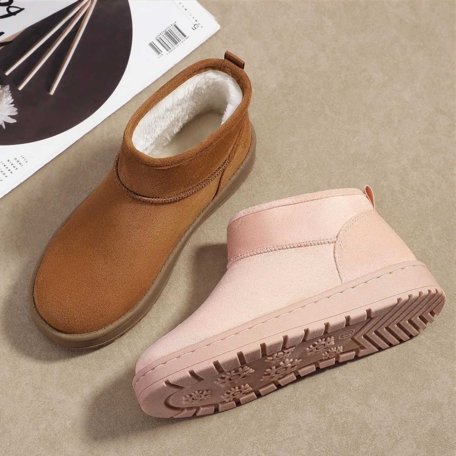 Детские зимние ботинки для девочек с толстой подошвой shoeslocker, Pink — фото 3