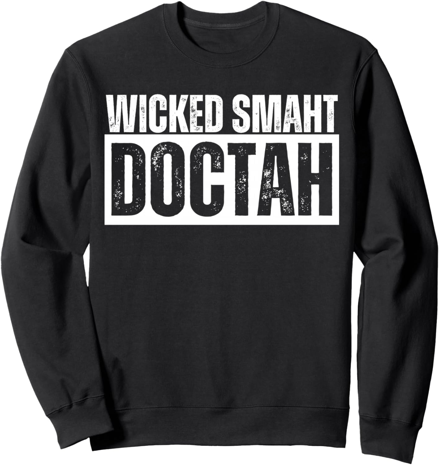 

Wicked Smart Doctor - потертая толстовка с надписью Smaaht, черная, размер S Wicked Smaht Boston Southie New England Pride