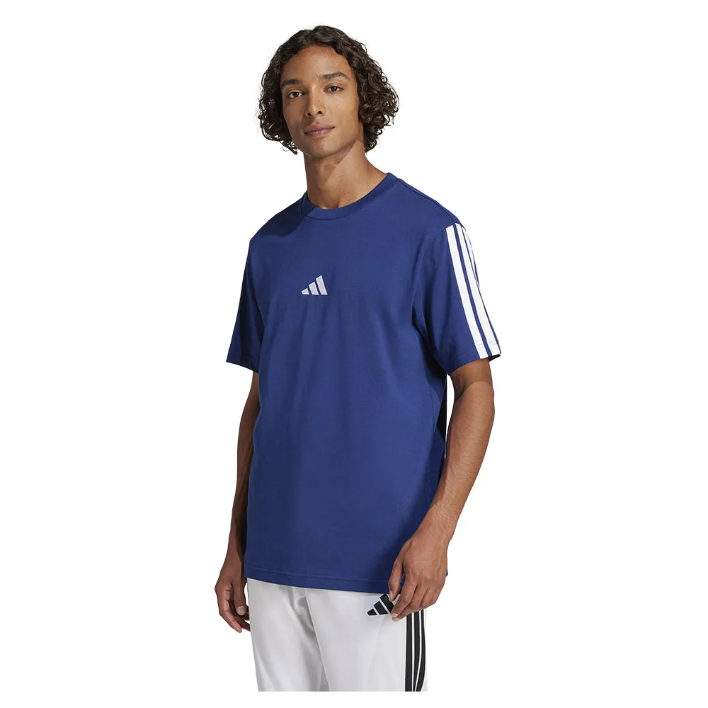 

Футболка с коротким рукавом adidas Essentials 3 Stripes Single Jersey, синий