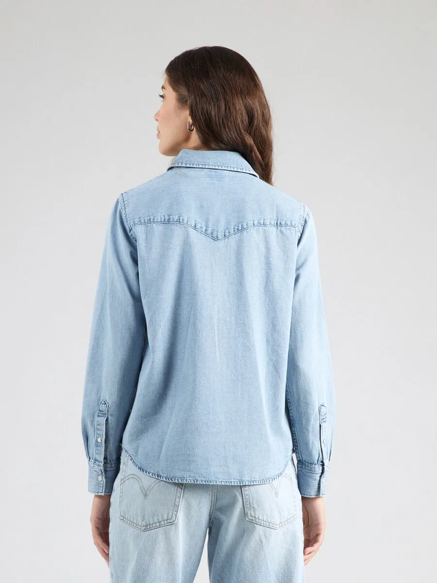 Блузка LEVI'S 'The Ultimate Western Shirt' светло-голубого цвета — фото 4