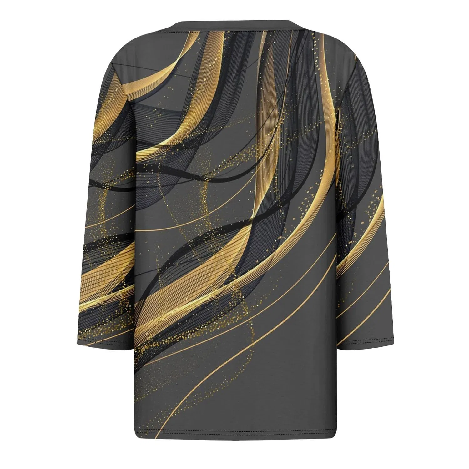 Женская блуза с принтом Women Blouses 3/4 Sleeve V Neck Casual Elegant Summer Boho Floral Print Blouses, 16#oro — фото 4