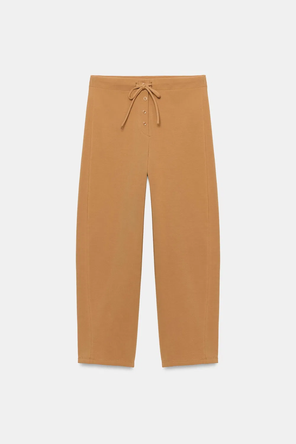 Брюки Interlock Carrot Fit ZARA, Mid-camel — фото 4