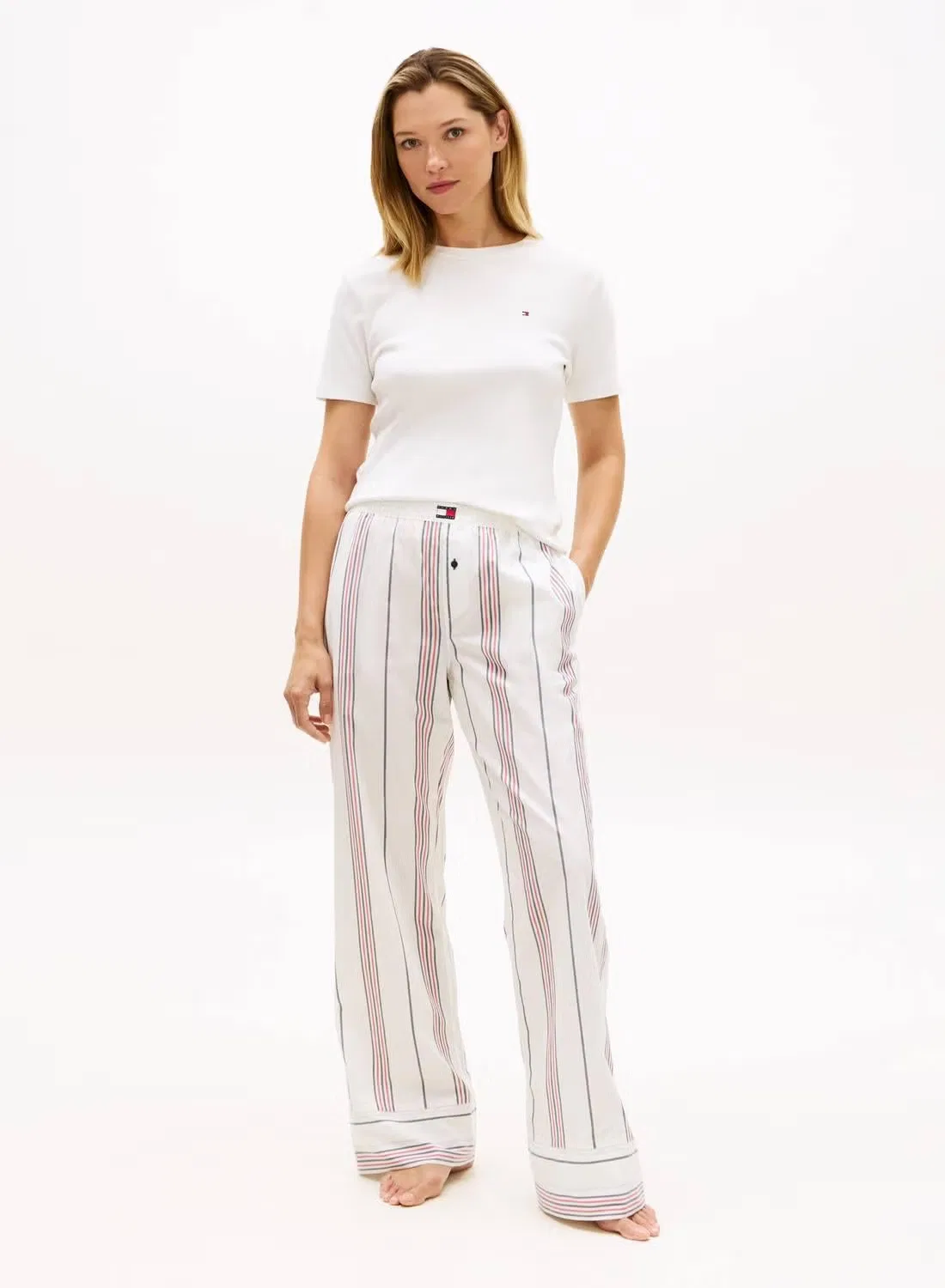 Пижамные брюки с полосатым принтом Heritage stripe Tommy Hilfiger, синий
