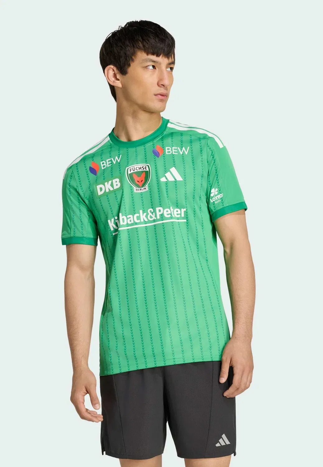 Мужская домашняя спортивная футболка Fuechse Berlin Adidas Performance, Green