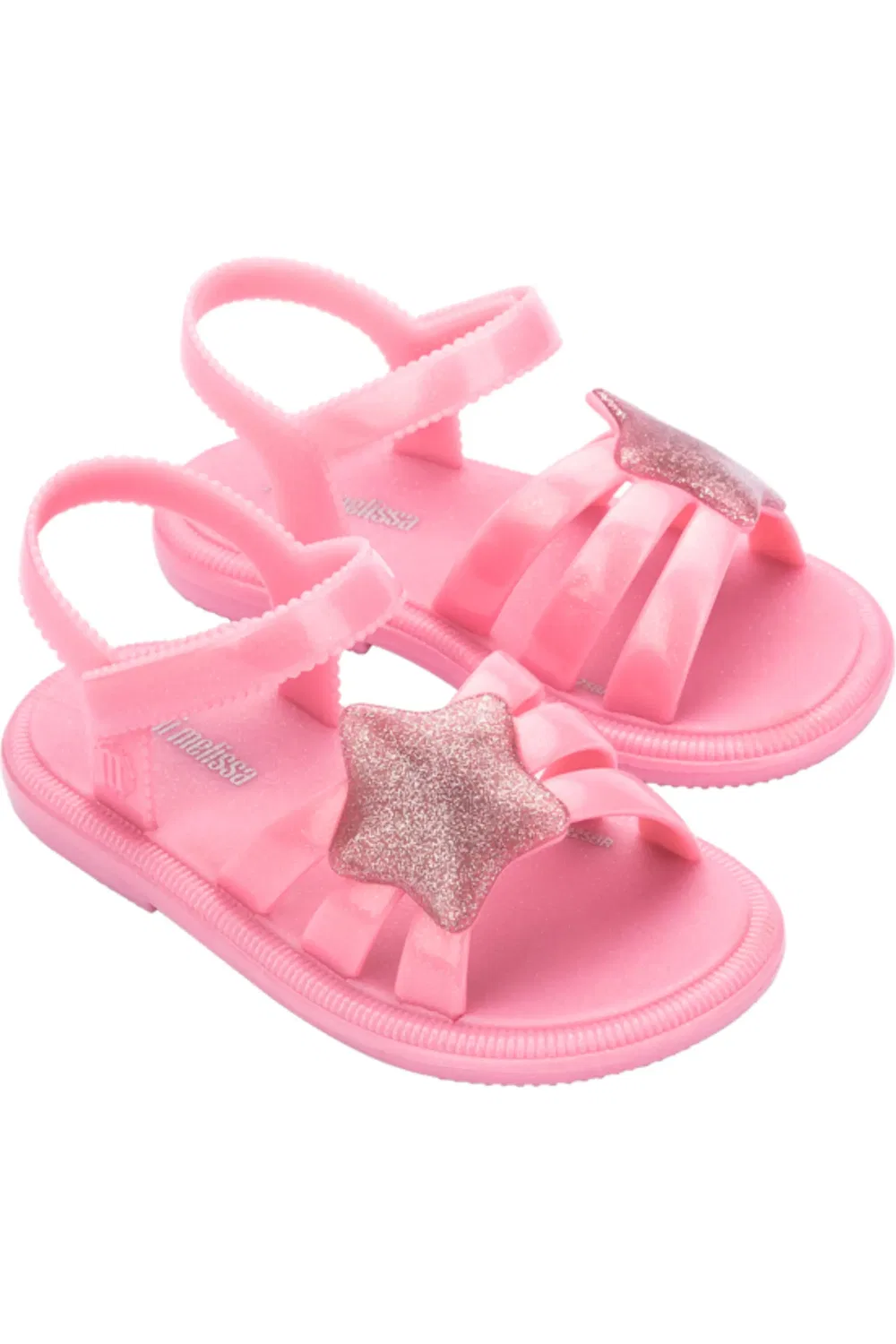 Сандалии детские с блестками и фруктовым ароматом Hip Sky Mini Melissa, Pearly Pink/Glitter