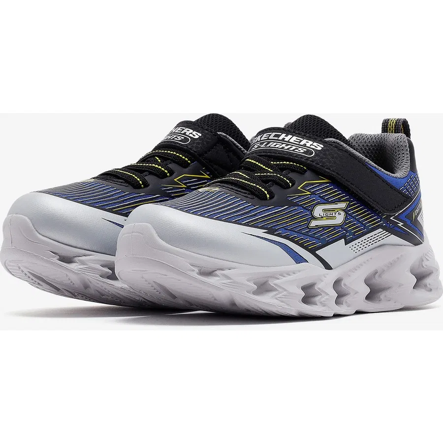 Кроссовки детские с подсветкой Vortex 2.0 Skechers, Черный — фото 3