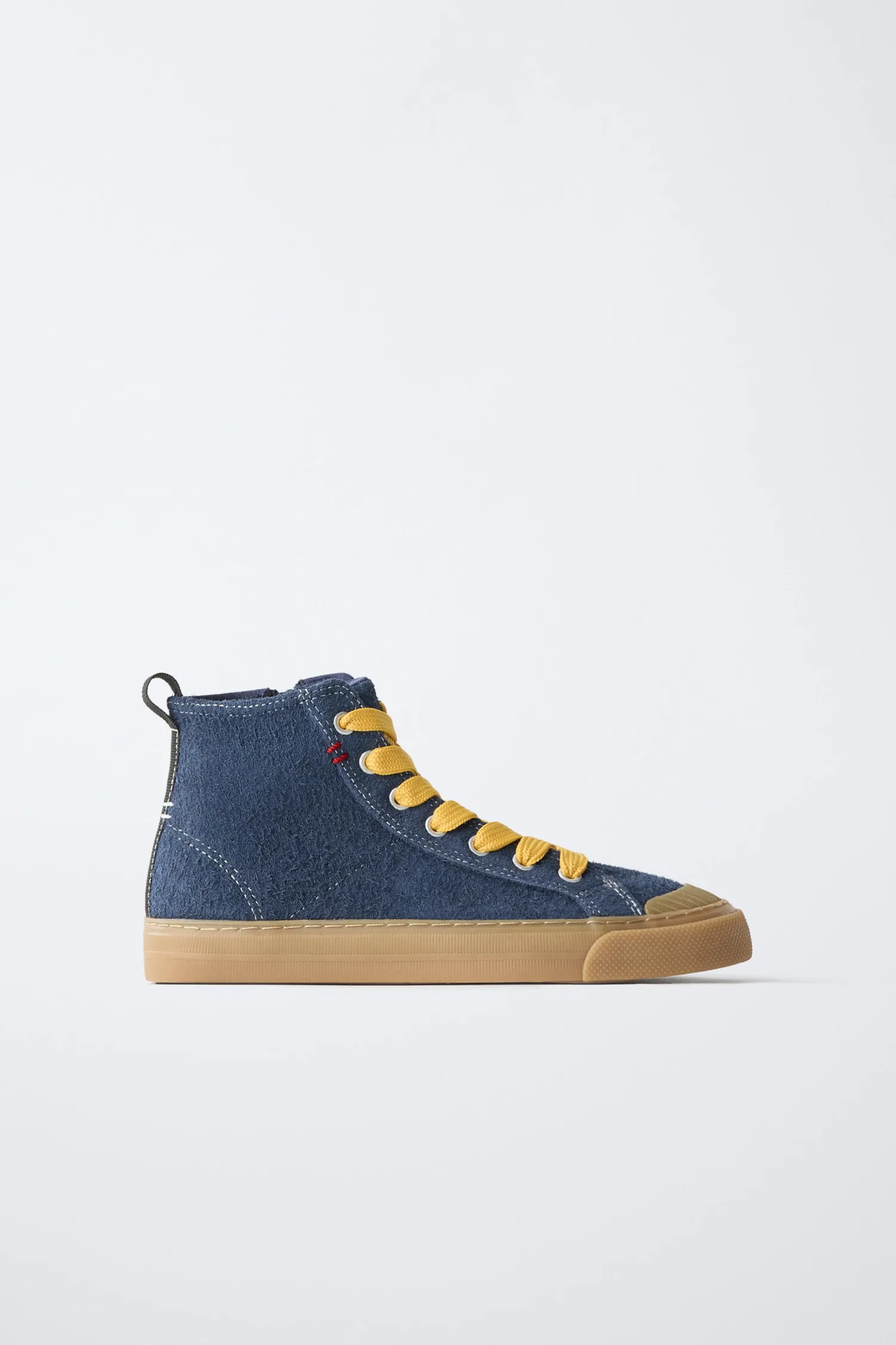 Кожаные высокие кроссовки Zara, синий