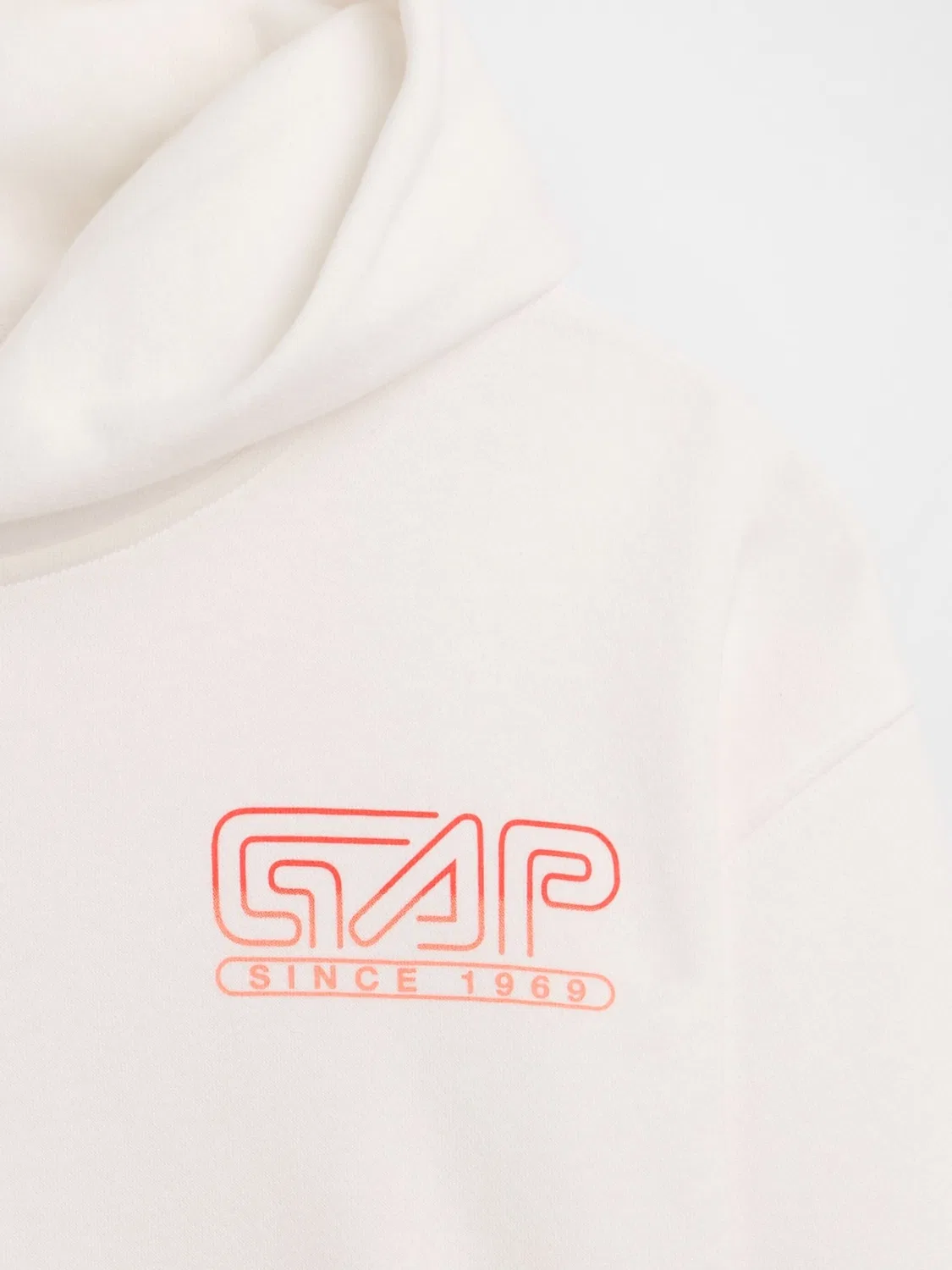 Худи Gap VintageSoft Relaxed Graphic, кремовый — фото 4