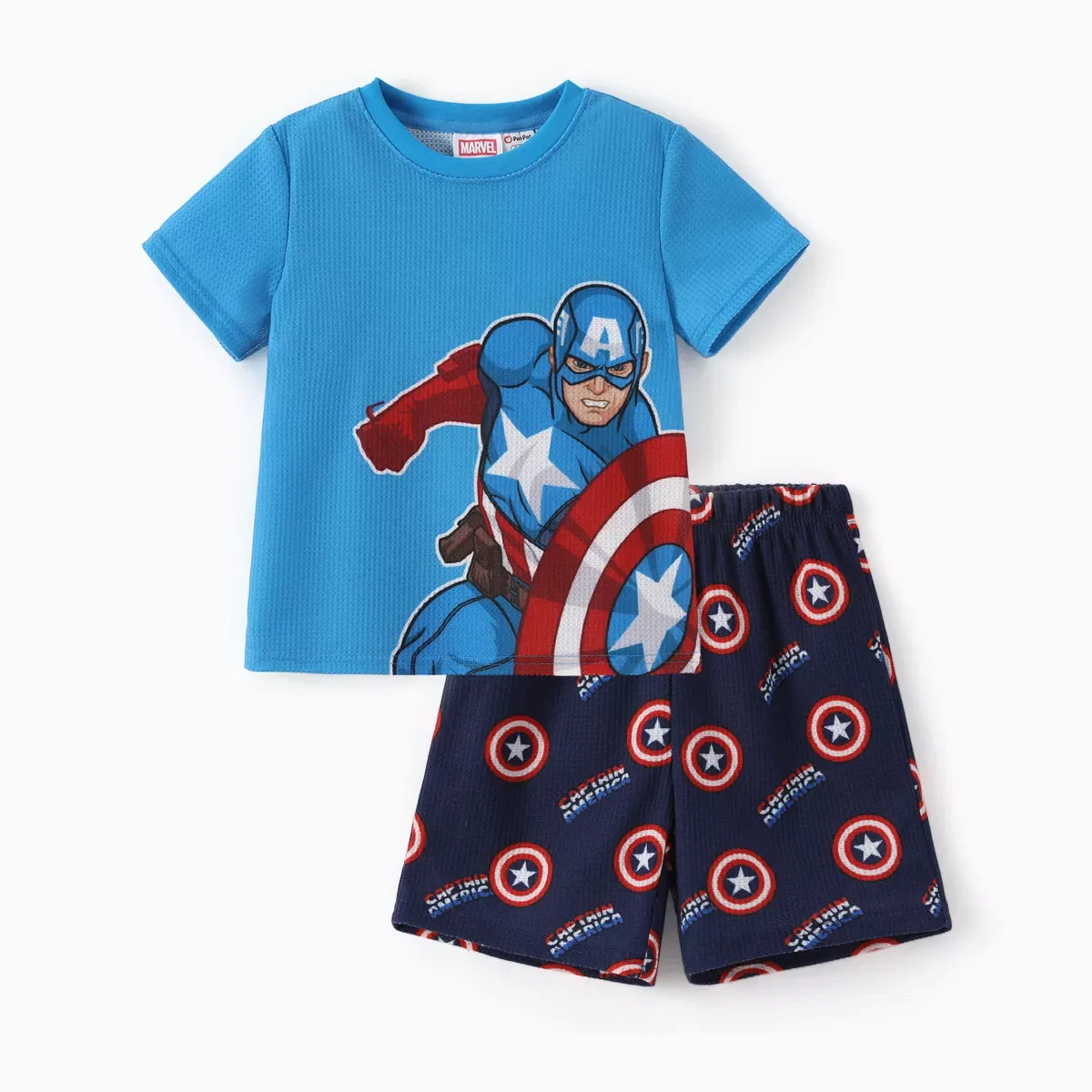 Детский комплект для мальчиков с принтом Captain America Disney, Синий
