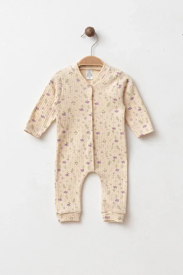 Детский комбинезон для девочек хлопковый Baby Flower Garden Yukobaby Bebeğiniz Için En Doğalı, Beige
