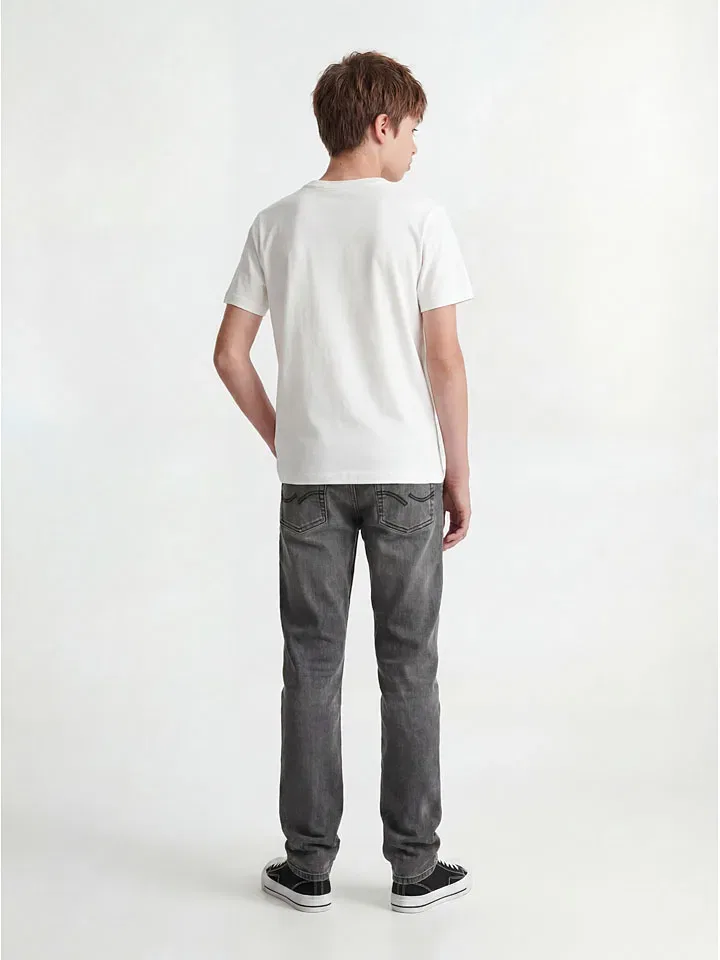 Джинсы-слим серый Clark Jack & Jones Junior, серый — фото 4
