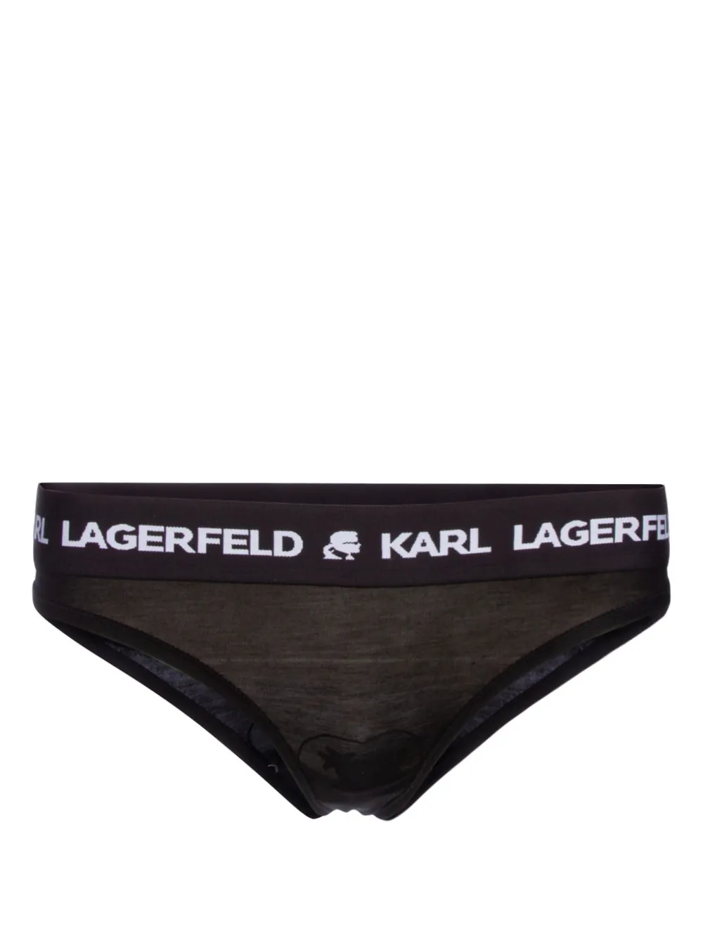 

Трусы-стринги с логотипом KARL LAGERFELD, черный