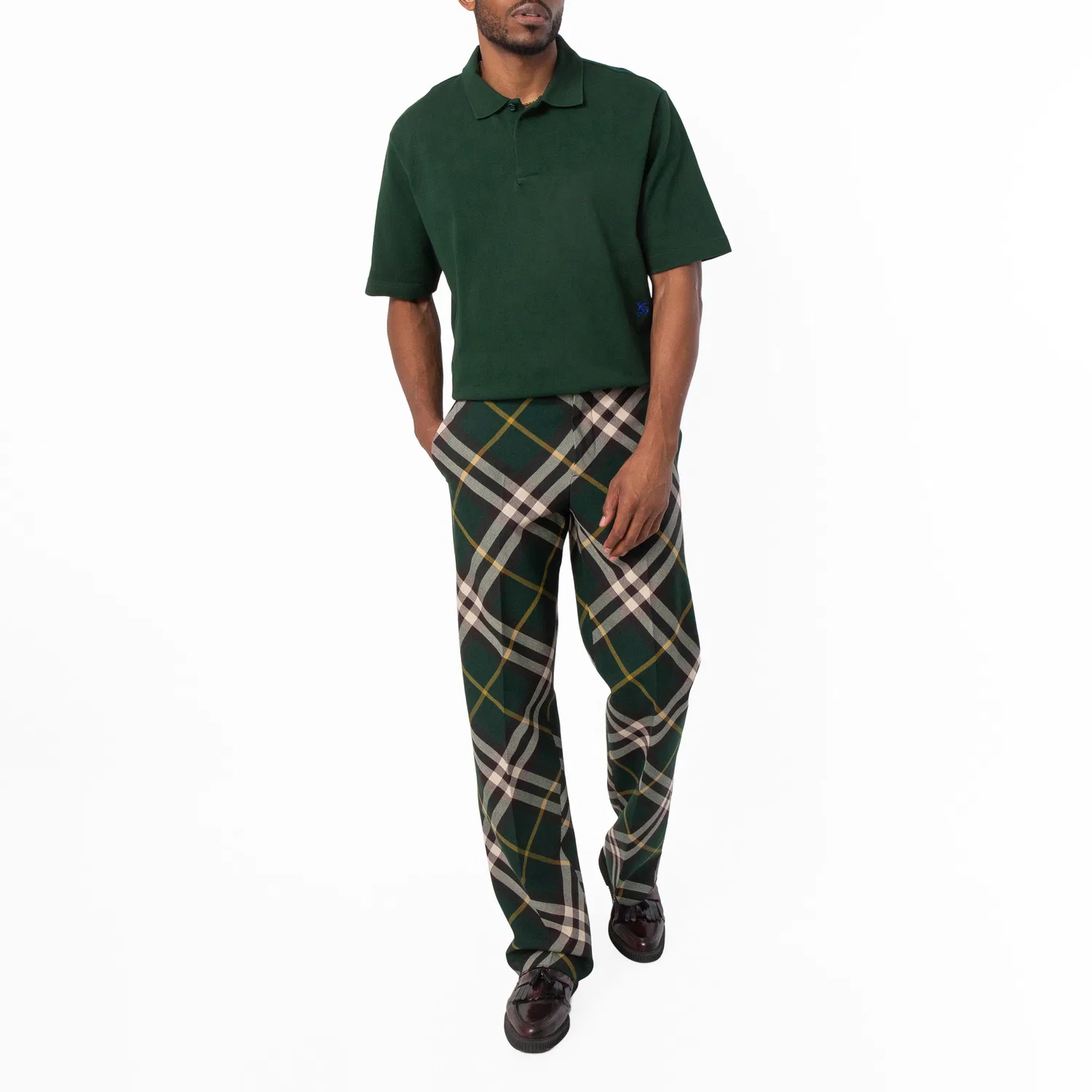 Брюки шерстяные с узором в клетку Tailored Check Pattern Wool Trousers Burberry, Ivy Ip Check — фото 3