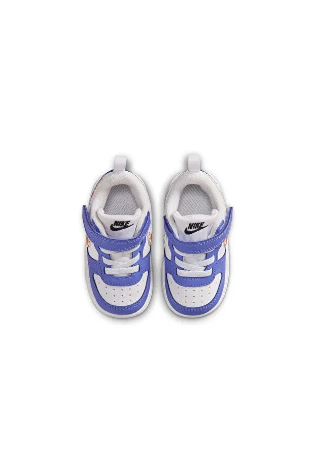 Детские кроссовки для девочек с принтом Glam Nike, Multicolor Blue White — фото 4