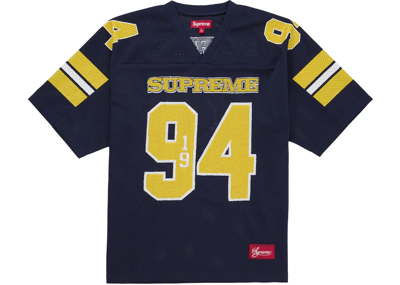 Мужская футбольная футболка с пайетками Supreme, Jersey, Navy