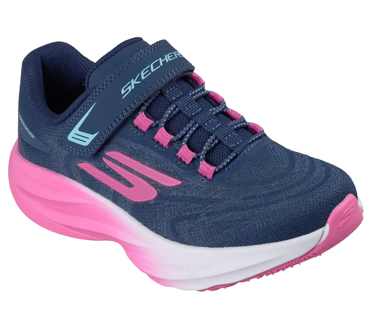 Детские кроссовки Aero Spark Skechers, тёмно-синий/ярко-розовый — фото 4