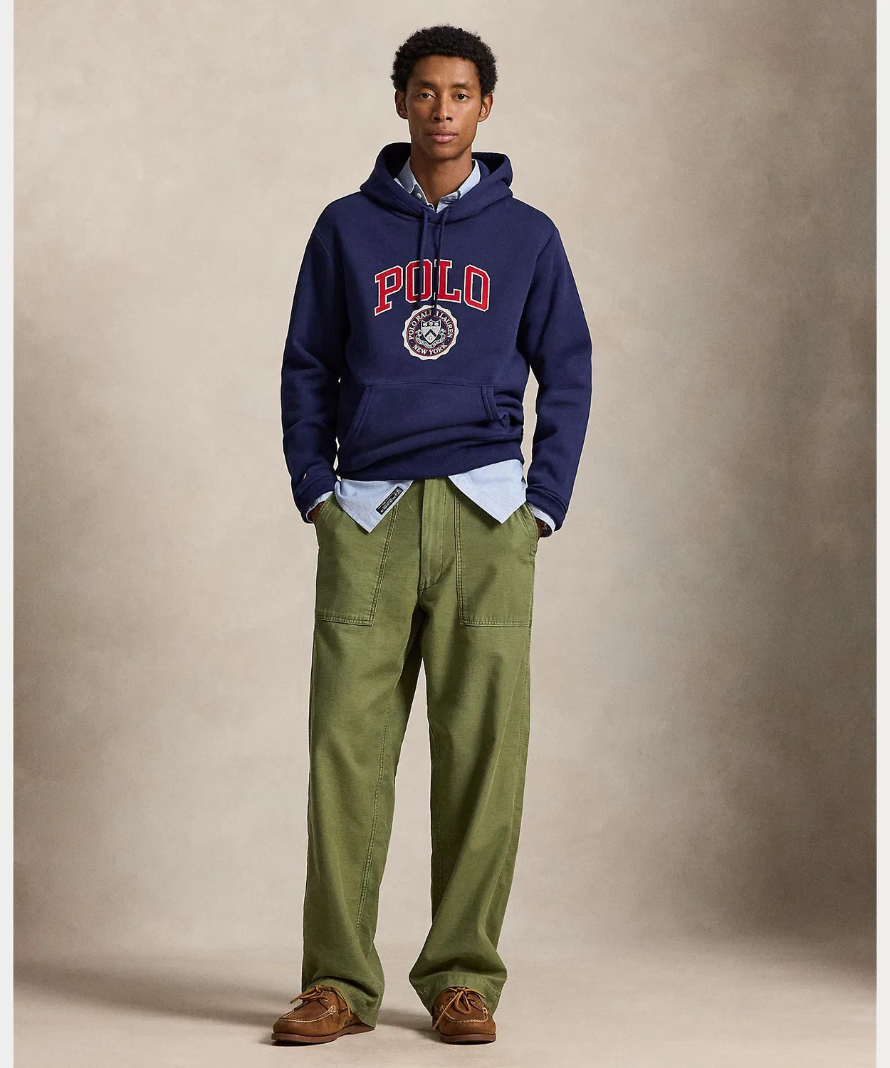 Мужская худи с принтом Polo Ralph Lauren, Navy — фото 3