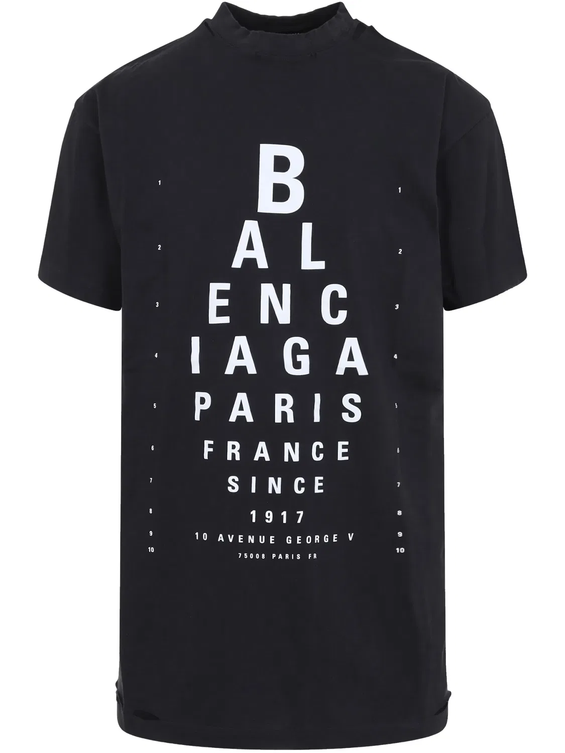 Balenciaga Футболка черного цвета из 100% хлопка