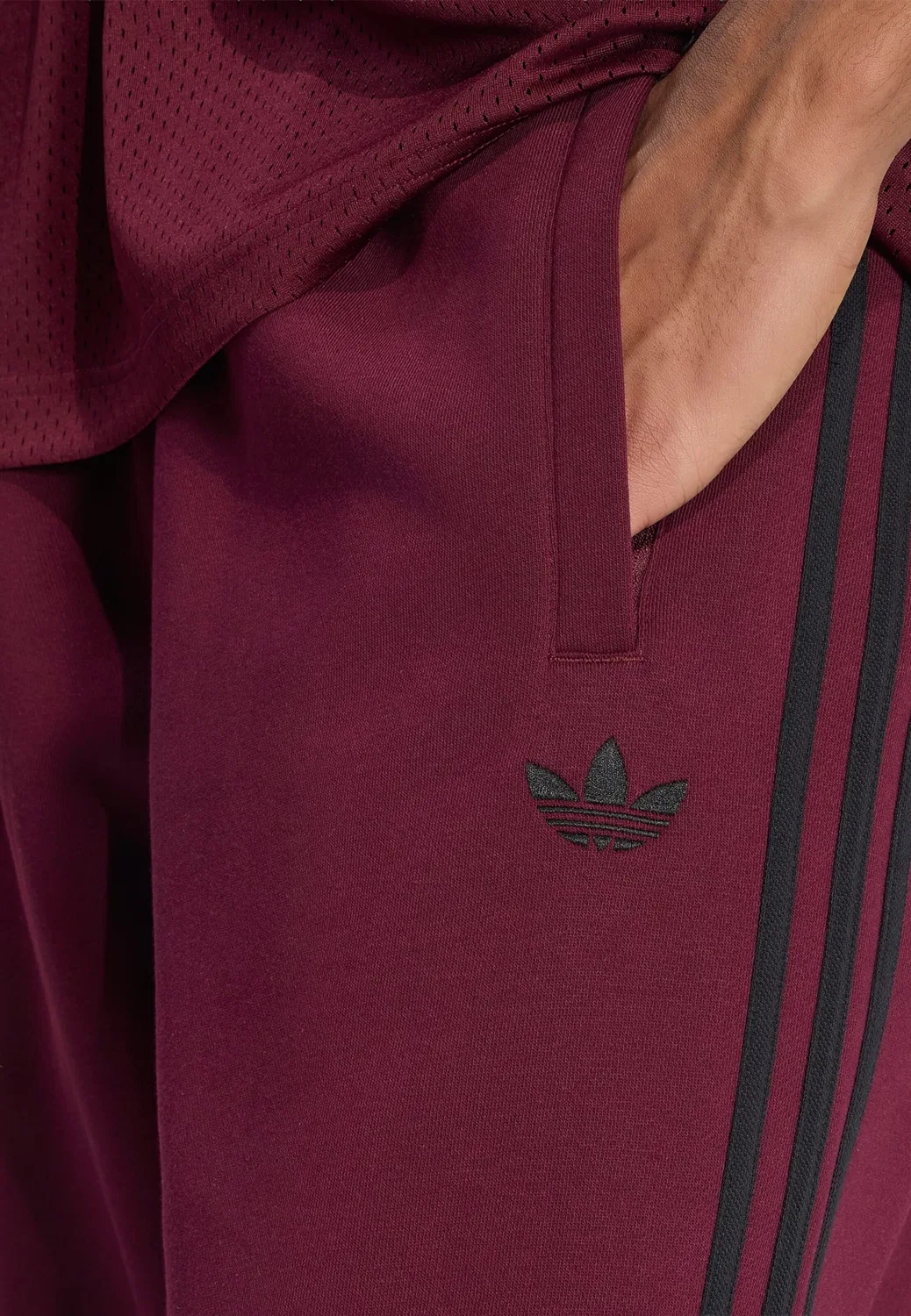 Зауженные брюки Adidas Originals Adicolor красного цвета — фото 4