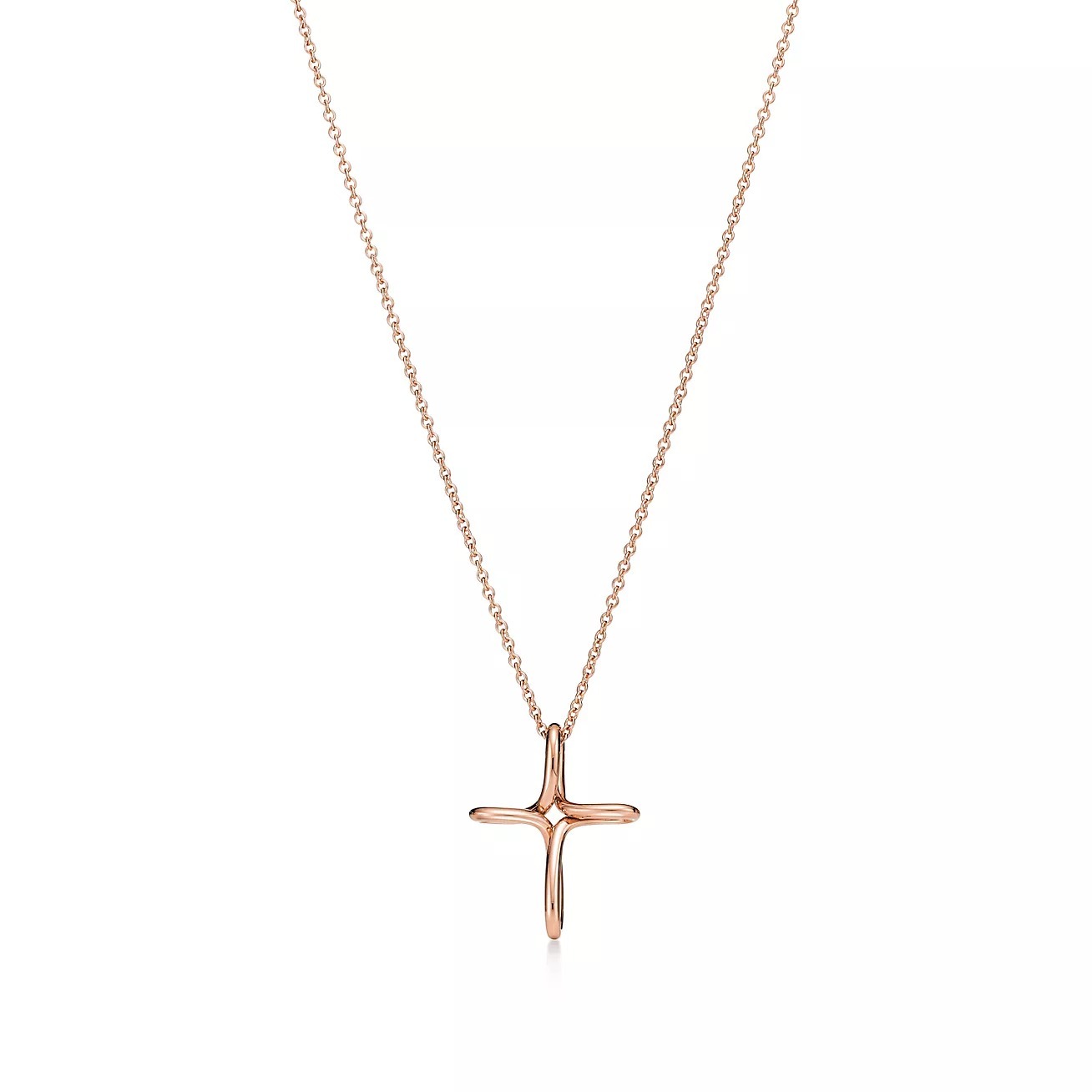 

Подвеска на цепочке Tiffany & Co. Infinity Cross, розовое золото