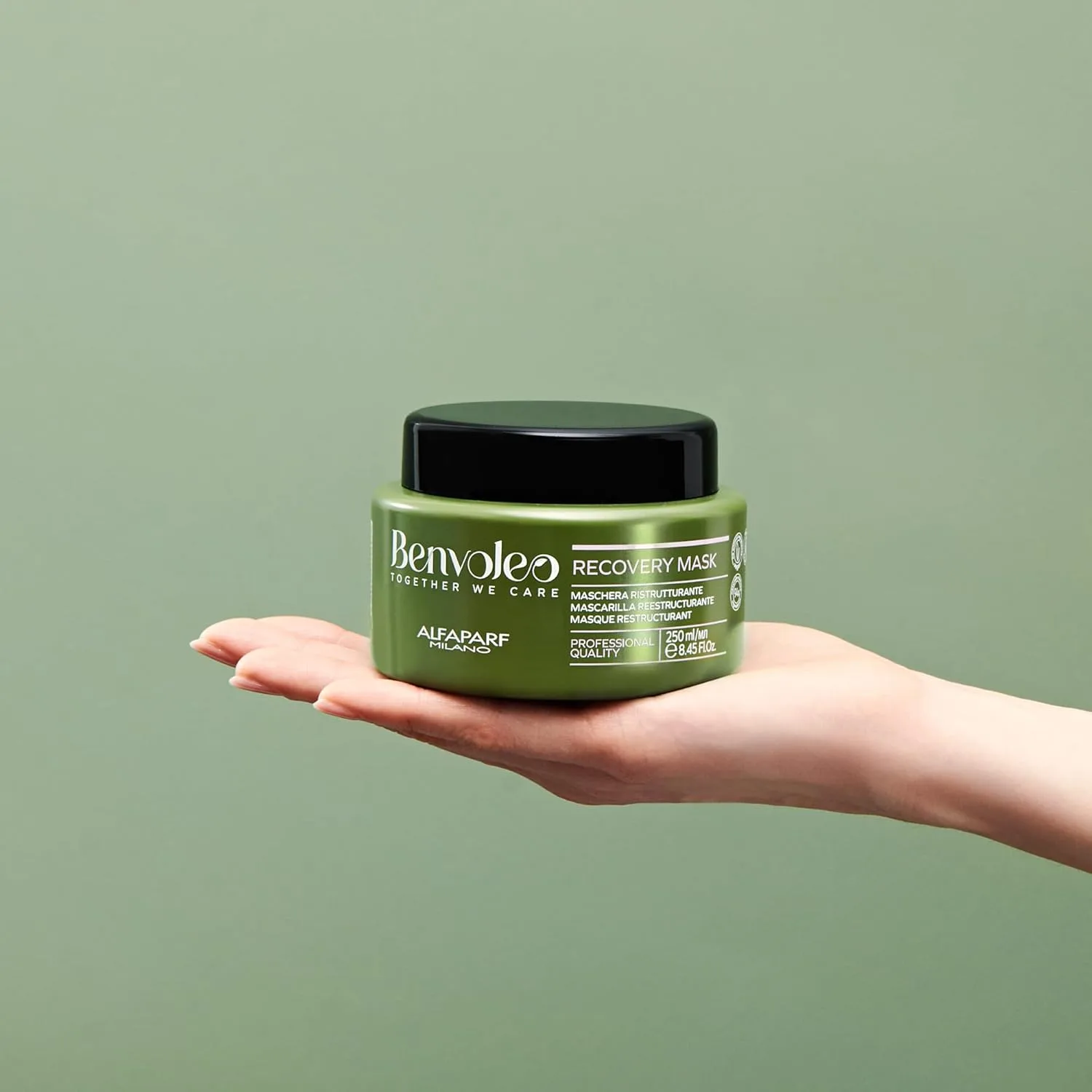 ALFAPARF MILANO Benvoleo Recovery Mask для поврежденных волос - чистая, веганская, экологичная уходовая косметика, восстанавливает, реконструирует, защищает, без парафина, натуральные ингредиенты, 250 мл — фото 4