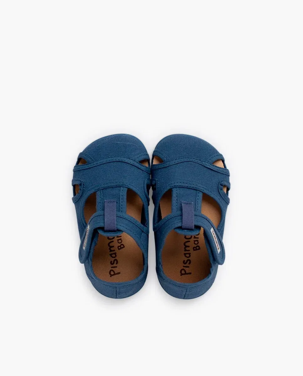 Детские сандалии для мальчиков barefoot с закрытым носом Pisamonas, Azul Claro — фото 4