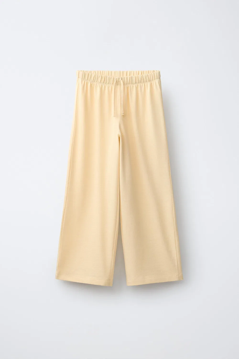Комплект из простой футболки и широких брюк ZARA, Yellow — фото 4