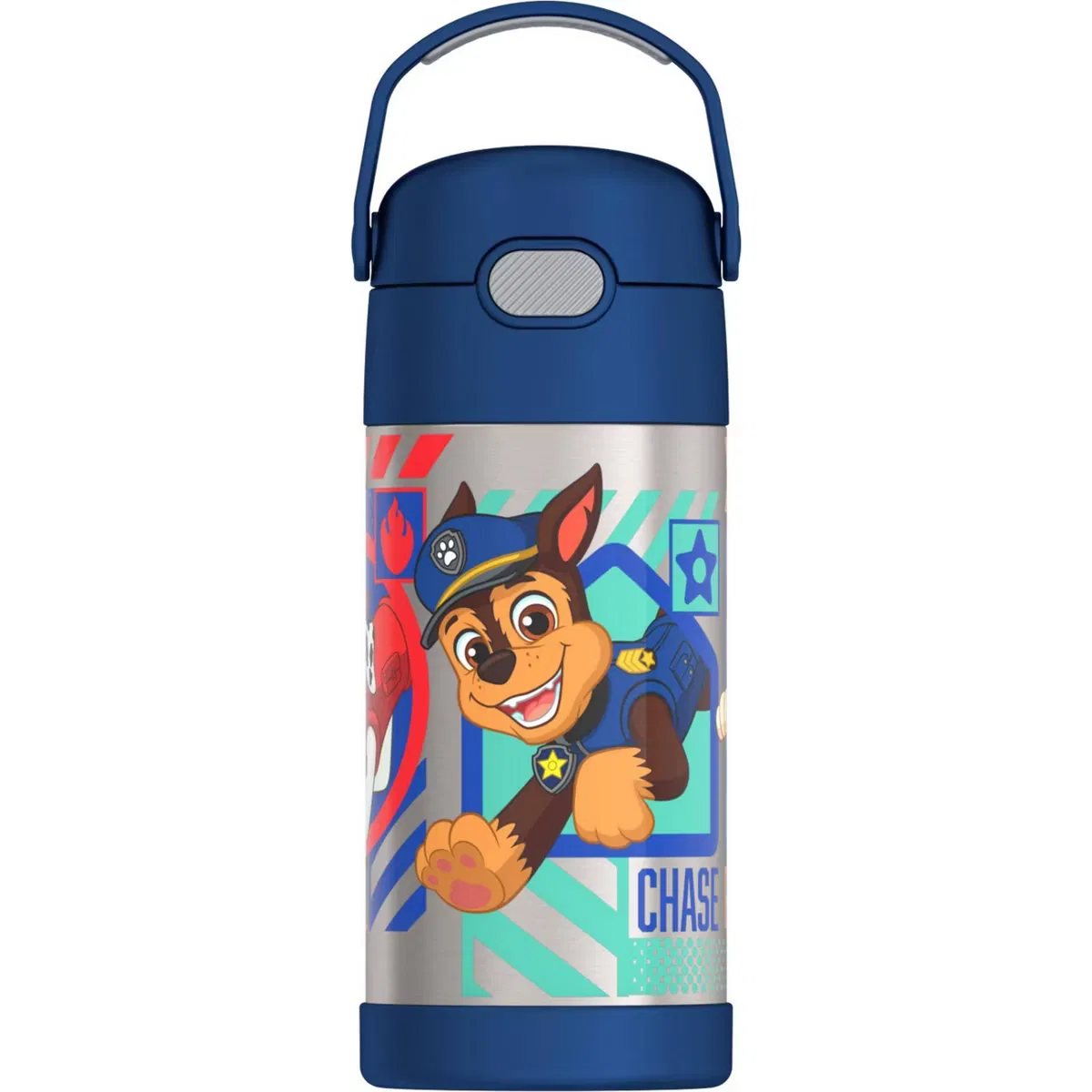 Детская бутылка для воды 350 мл с трубочкой и ручкой PAW Patrol Thermos, Paw Patrol