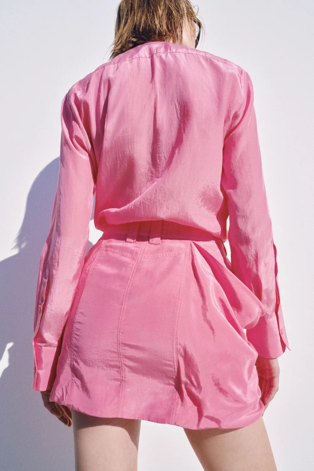 Мини-юбка-карго из коллекции ZW ZARA, Bubble Gum — фото 3