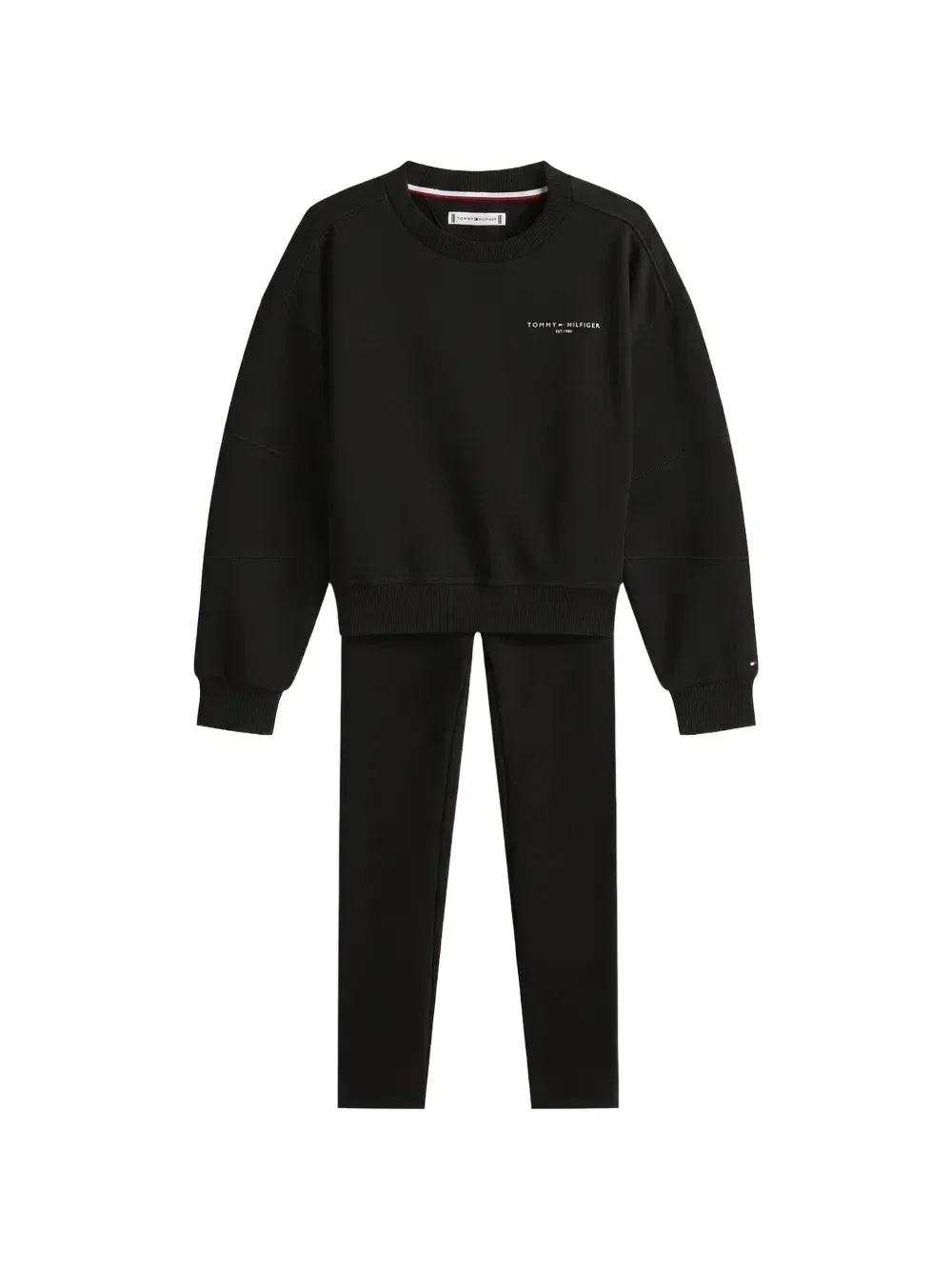Спортивный костюм с логотипом Tommy Hilfiger Junior, черный