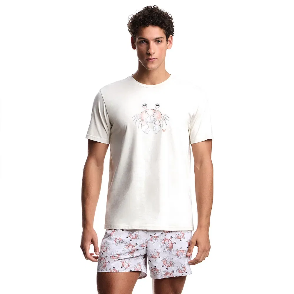Мужская футболка с принтом Emporio armani, White