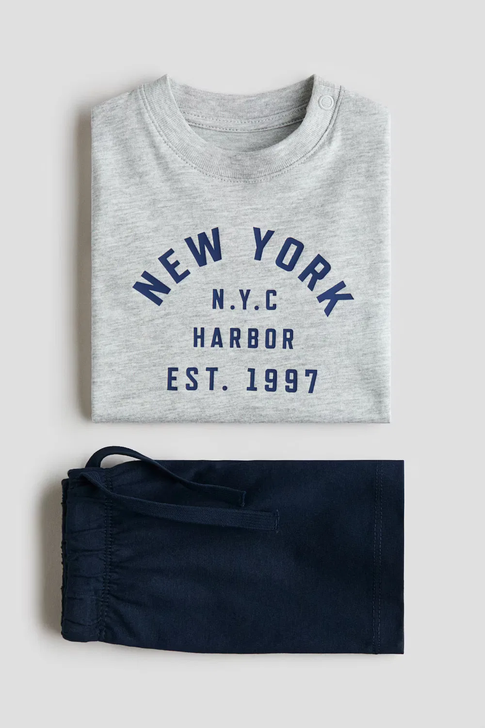 Комплект из двух предметов из хлопка H&M, Grau/New York — фото 2