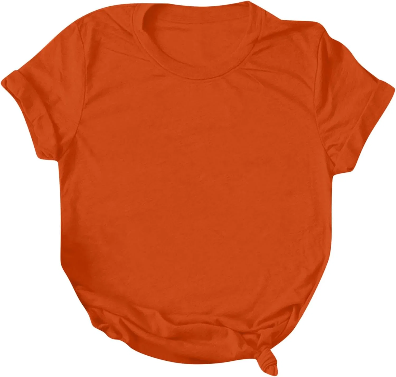 Женская футболка с круглым вырезом свободного кроя, Orange — фото 3