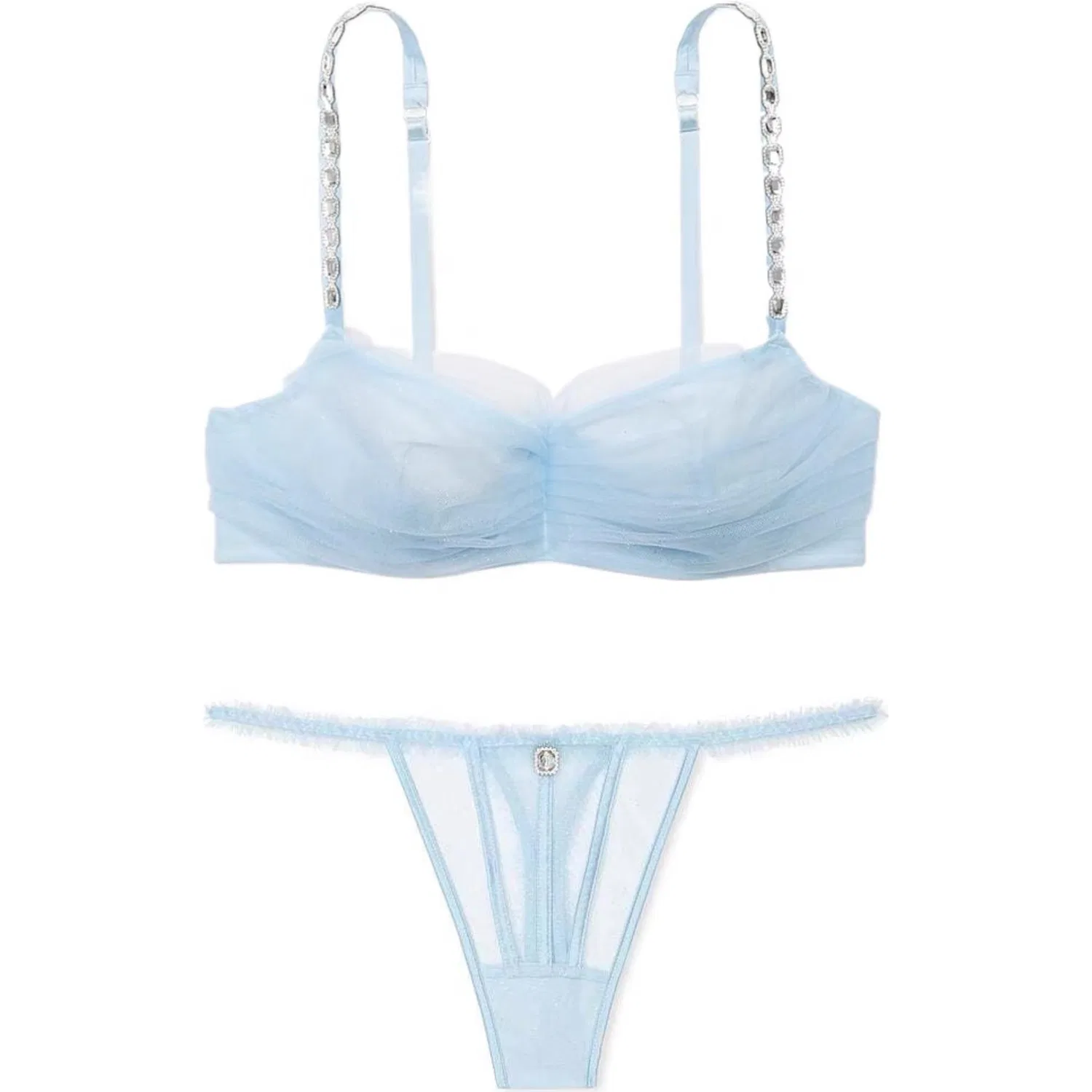 Женский комплект белья с кружевом Victoria's Secret, Light Blue