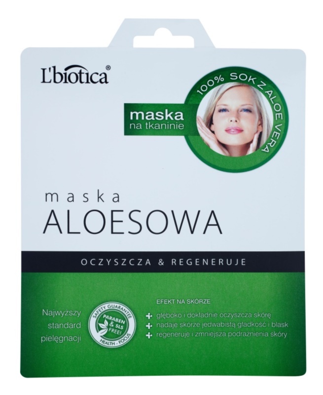 

Регенерирующая льняная маска L’biotica Masks Aloe Vera