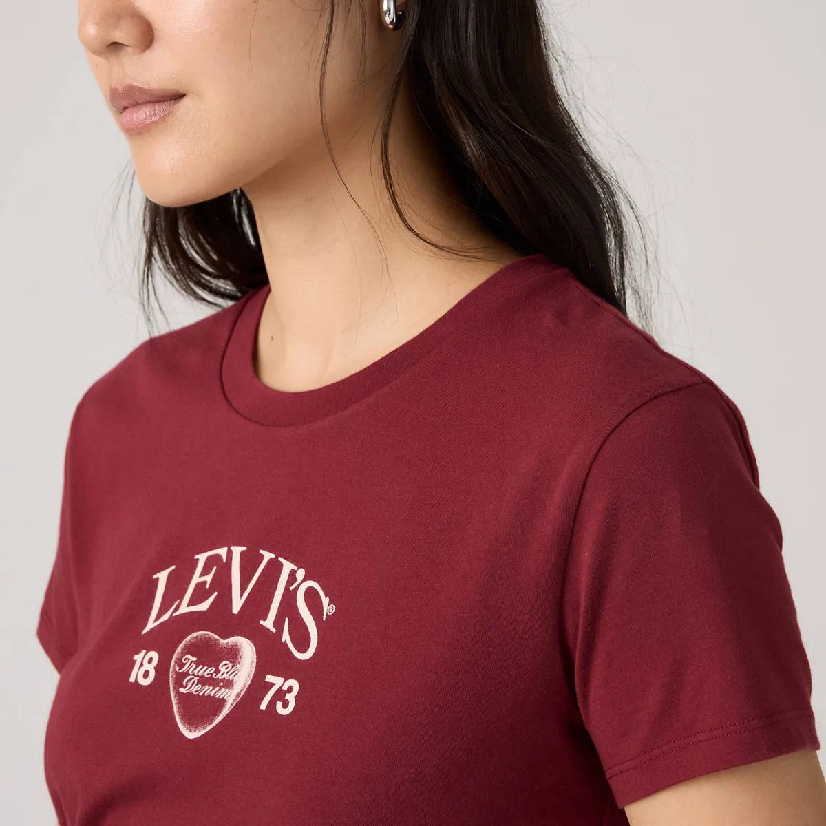 Футболка с идеальным графическим рисунком Levi's, Levi'S Locket Warm Cabernet - Red — фото 2