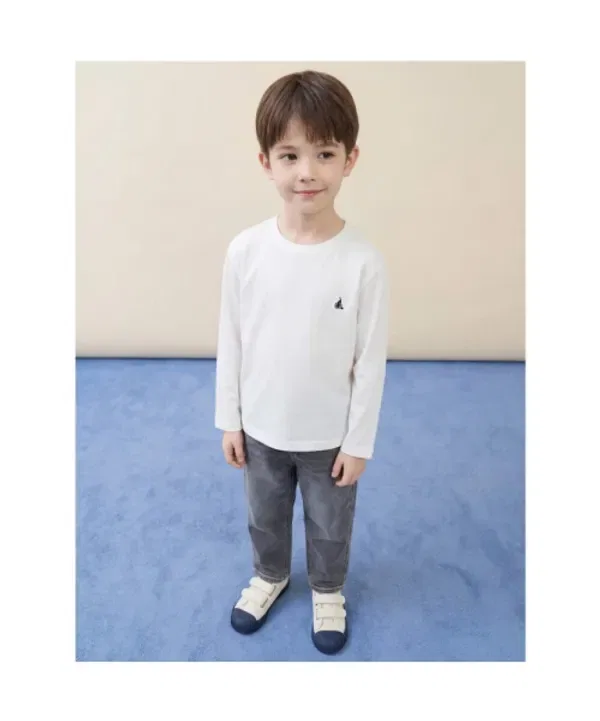 Футболка с длинным рукавом Supima хлопок, Beanpole Kids, айвори — фото 2