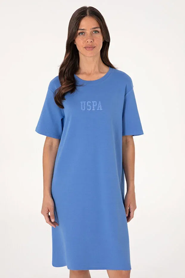 Женское платье хлопковое U.S. Polo Assn., Indigo — фото 2