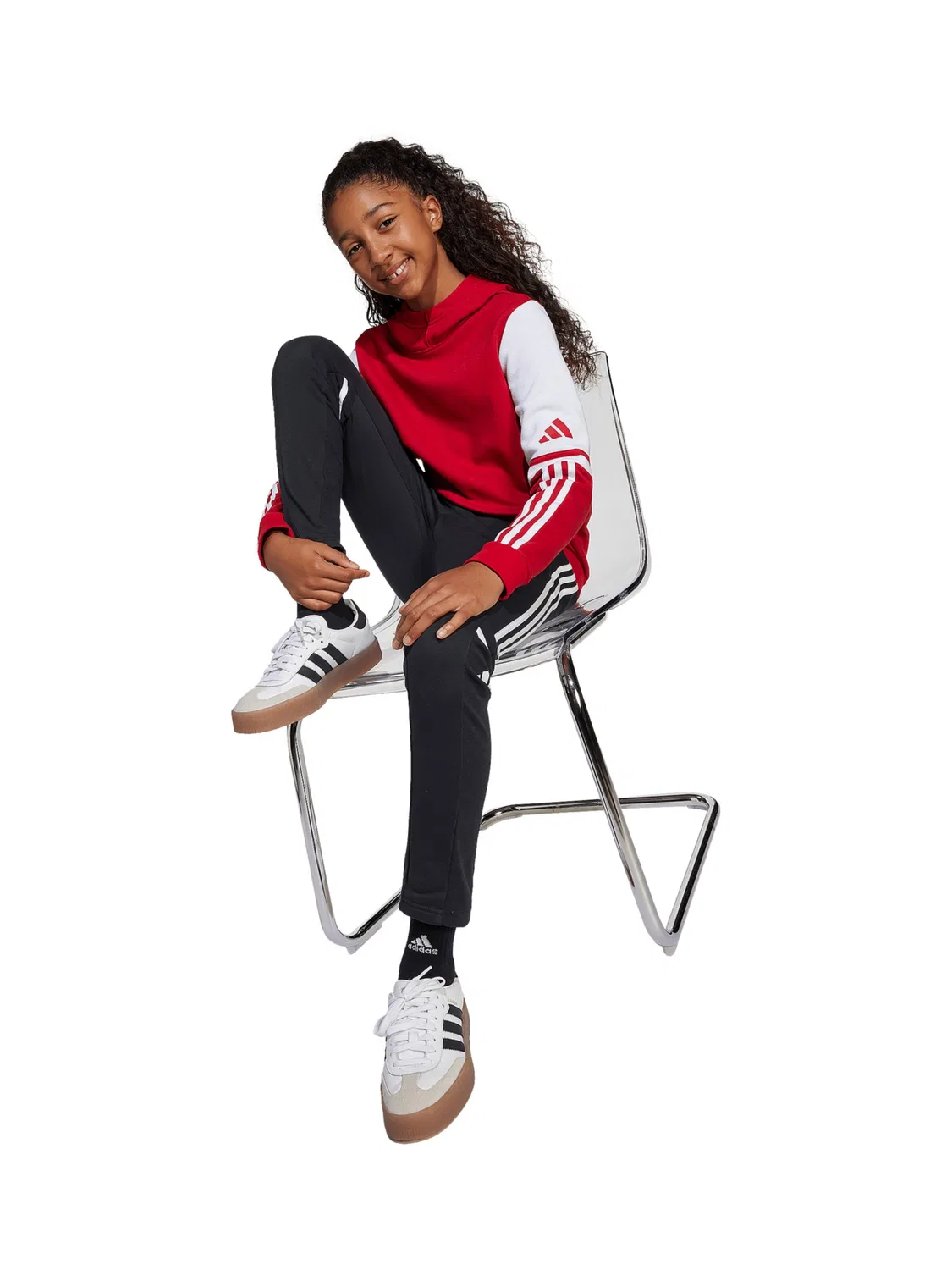 Спортивная толстовка Adidas Performance красного цвета — фото 4