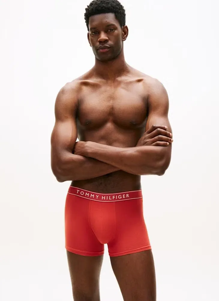 Трусы-боксеры эластичные, комплект из 5 штук, 5-Pack essential repeat logo waistband, Tommy Hilfiger, серый — фото 2